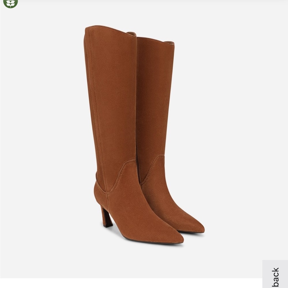 Naturalizer Emily knee high boot in dark chestnut brown suede